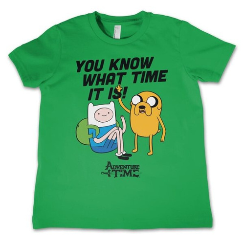 Koszulka dziecięca Adventure Time -You know zielona