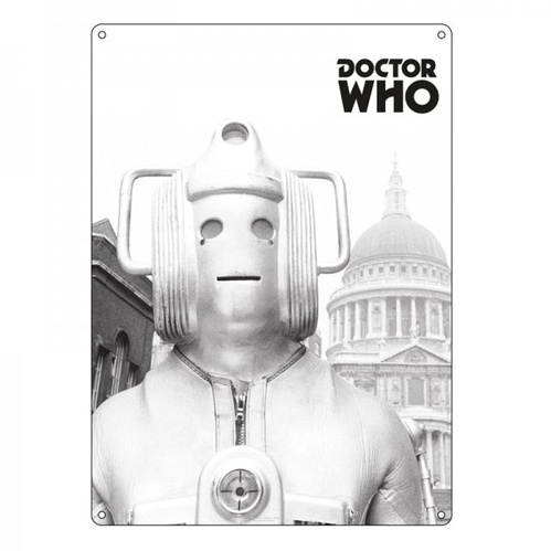 Metalowy plakat Doctor Who - Cyberman duży