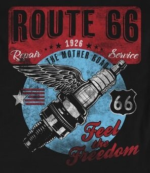 Koszulka męska Route 66 Vintage