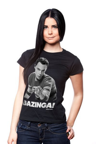 Koszulka damska The Big Bang Theory bluzka Sheldon Says BAZINGA! 