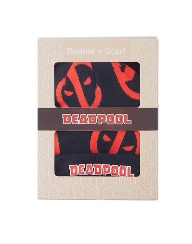 Czapka zimowa i szalik Marvel - Deadpool