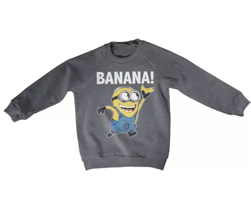 Bluza dziecięca Minionki - Banana! Grafitowa