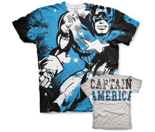 Koszulka męska Captain America Allover T-Shirt