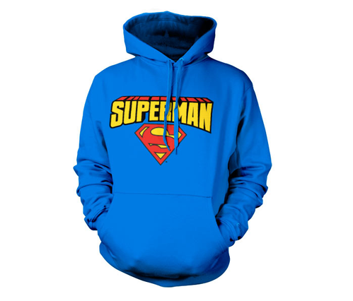 Bluza z kapturem Superman Blockletter Logo Dc Comics