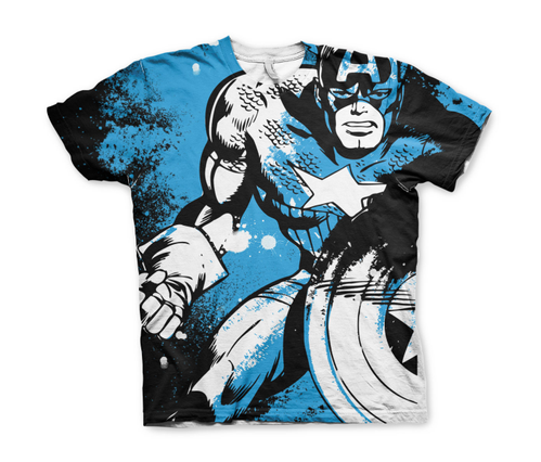 Koszulka męska Captain America Allover T-Shirt