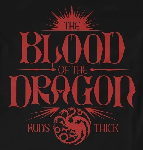 Koszulka męska Gra o Tron -  Blood Of The Dragon Runs Thick