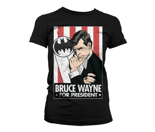 Koszulka damska Batman Bruce Wayne For President bluzka Dc Comics 