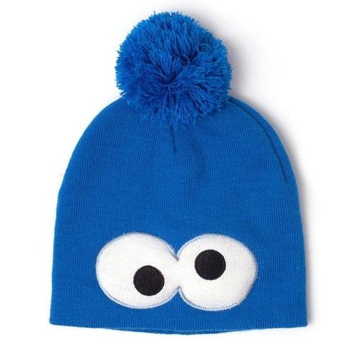 Czapka zimowa Sesame Street - Cookie Monster z pomponem